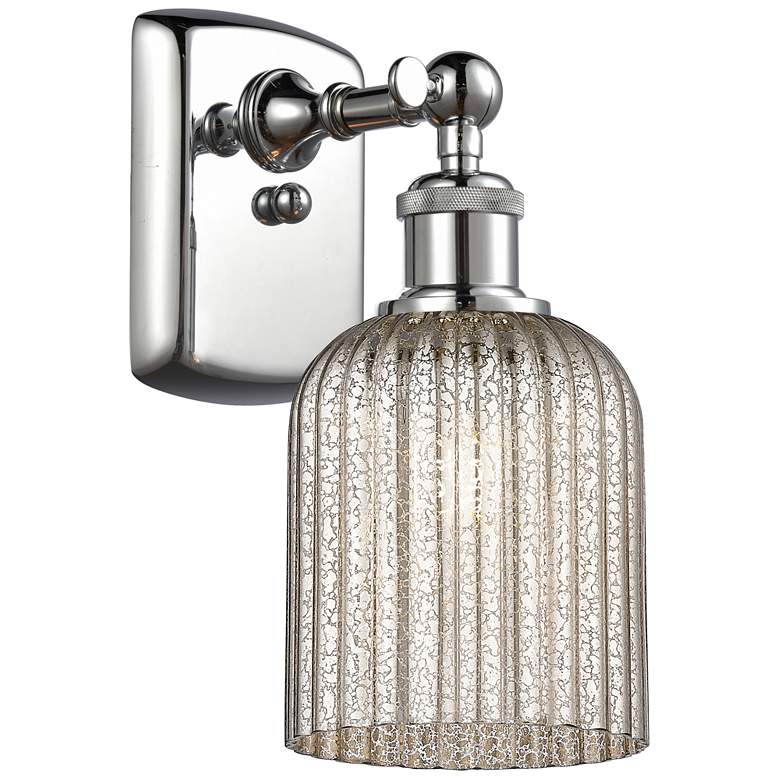Image 1 Ballston Bridal Veil 5" Sconce Polished Chrome Finish Mercury Shade