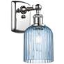 Ballston Bridal Veil 5" Sconce Polished Chrome Finish Princess Blue Shade