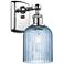 Ballston Bridal Veil 5" Sconce Polished Chrome Finish Princess Blue Shade