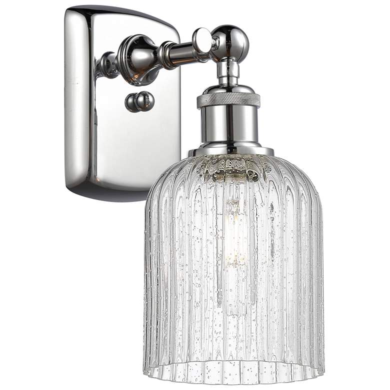 Image 1 Ballston Bridal Veil 5" Sconce Polished Chrome Finish Seedy Shade