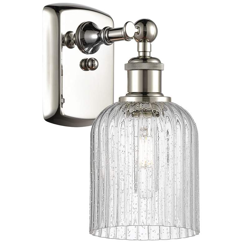 Image 1 Ballston Bridal Veil 5" Sconce Polished Nickel Finish Seedy Shade
