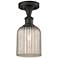 Ballston Bridal Veil 5" Semi-Flush Mount Oil Rubbed Bronze Mercury Shade