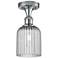 Ballston Bridal Veil 5" Semi-Flush Mount Polished Chrome Light Smoke Shade