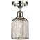 Ballston Bridal Veil 5" Semi-Flush Mount Polished Nickel Mercury Shade