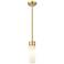 Ballston Bridal Veil 5" Stem Hung Mini Pendant Black Antique Brass Mercury