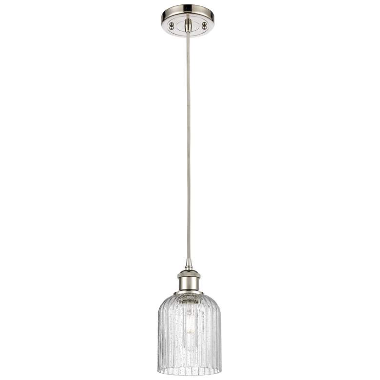 Image 1 Ballston Bridal Veil 5" Stem Hung Mini Pendant Oil Rubbed Bronze Mercury