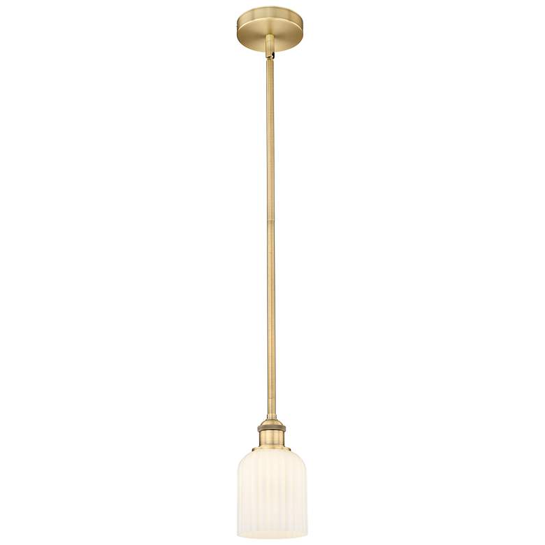 Image 1 Ballston Bridal Veil 5" Stem Hung Mini Pendant Oil Rubbed Bronze Seedy
