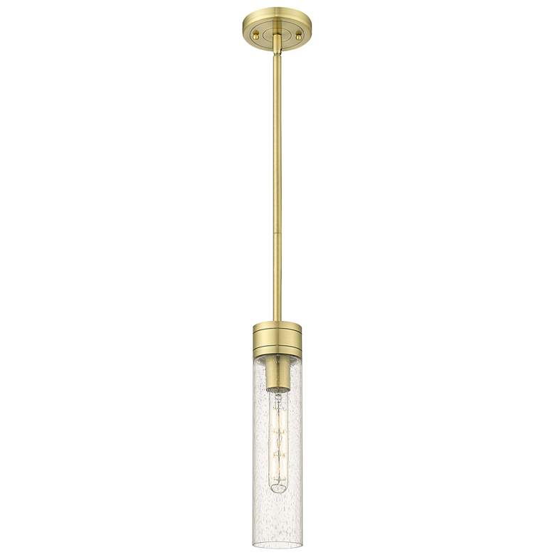 Image 1 Ballston Bridal Veil 5" Stem Hung Mini Pendant Satin Gold Princess Blue