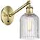 Ballston Bridal Veil 9"H Antique Brass Adjustable Sconce w/ Clear Shad