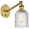 Ballston Bridal Veil 9"H Brushed Brass Adjustable Sconce w/ Clear Shad