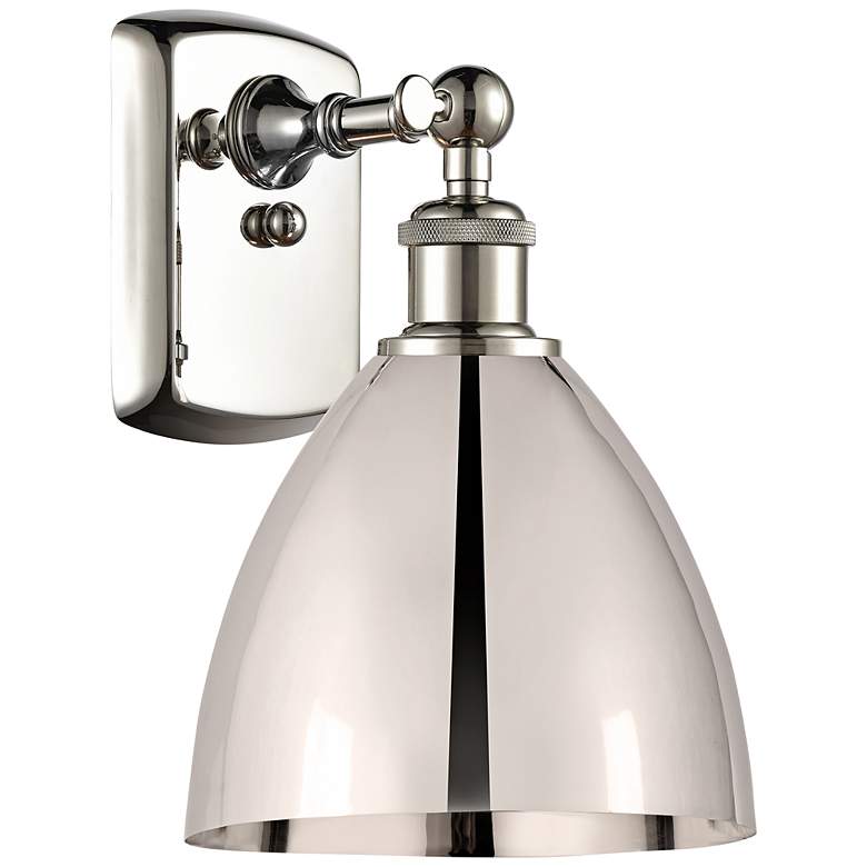 Image 1 Ballston Bristol 10 3/4" High Polished Nickel Wall Sconce