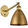 Ballston Bristol 12 1/4" High Brushed Brass Wall Sconce