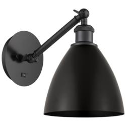 Ballston Bristol 12 1/4" High Matte Black Wall Sconce
