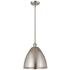 Ballston Bristol 12" Wide Brushed Satin Nickel Mini Pendant