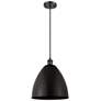1_Ballston Bristol 12" Wide Matte Black Corded Mini Pendant
