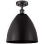 1_Ballston Bristol 12" Wide Matte Black Ceiling Light