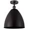 Ballston Bristol 12" Wide Matte Black Ceiling Light