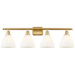 Ballston Bristol 38" Wide Satin Gold 4-Light LED Bath Light