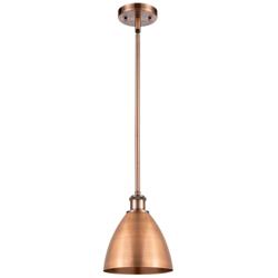 Ballston Bristol 7 1/2" Wide Antique Copper Mini Pendant