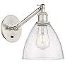 1_Ballston Bristol 8" Satin Nickel Seeded Glass Adjustable Wall Light