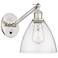 Ballston Bristol 8" Satin Nickel Seeded Glass Adjustable Wall Light