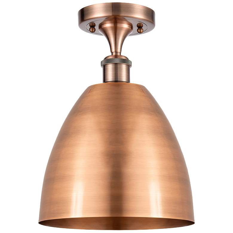 Image 1 Ballston Bristol 9" Wide Antique Copper Ceiling Light