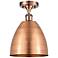 Ballston Bristol 9" Wide Antique Copper Ceiling Light