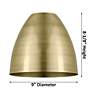 4_Ballston Bristol 9" Wide Antique Copper Ceiling Light more views