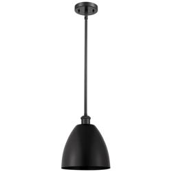Ballston Bristol 9" Wide Matte Black Mini Pendant