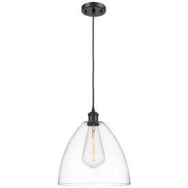 Ballston Bristol Glass 12" LED Mini Pendant - Oil Rubbed Bronze - Clea Ballston Bristol Glass 12" LED Mini Pendant - Oil Rubbed Bronze - Clea
