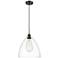 Ballston Bristol Glass 12" Mini Pendant - Oil Rubbed Bronze - Clear Sh