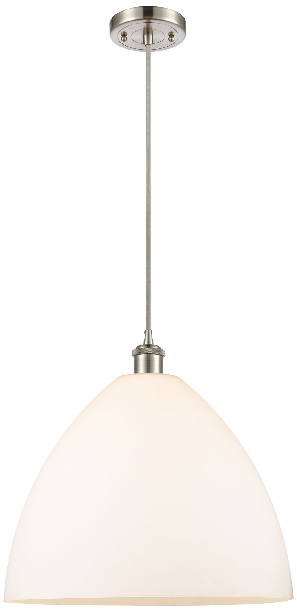 Ballston Bristol Glass 16" Brushed Nickel LED Pendant Made to Order