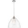 Ballston Bristol Glass 16" Polished Nickel Pendant With Seedy Shade