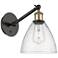 Ballston Bristol Glass 8" Incandescent Sconce - Black Brass - Seedy Sh