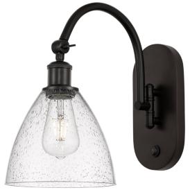 Ballston Bristol Glass 8" Incandescent Sconce - Bronze Finish - Seedy Ballston Bristol Glass 8" Incandescent Sconce - Bronze Finish - Seedy