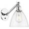 Ballston Bristol Glass 8" Incandescent Sconce - Chrome Finish - Clear