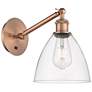 Ballston Bristol Glass 8" Incandescent Sconce - Copper Finish - Clear