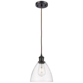 Ballston Bristol Glass 8" LED Mini Pendant - Oil Rubbed Bronze - Clear Ballston Bristol Glass 8" LED Mini Pendant - Oil Rubbed Bronze - Clear