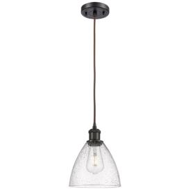 Ballston Bristol Glass 8" LED Mini Pendant - Oil Rubbed Bronze - Seedy Ballston Bristol Glass 8" LED Mini Pendant - Oil Rubbed Bronze - Seedy