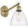 Ballston Bristol Glass 8" LED Sconce - Brass Finish - Clear Shade