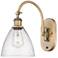 Ballston Bristol Glass 8" LED Sconce - Brass Finish - Seedy Shade
