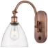 Ballston Bristol Glass 8" LED Sconce - Copper Finish - Clear Shade