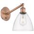 Ballston Bristol Glass 8" LED Sconce - Copper Finish - Clear Shade