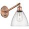 Ballston Bristol Glass 8" LED Sconce - Copper Finish - Seedy Shade
