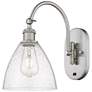 Ballston Bristol Glass 8" LED Sconce - Nickel Finish - Seedy Shade