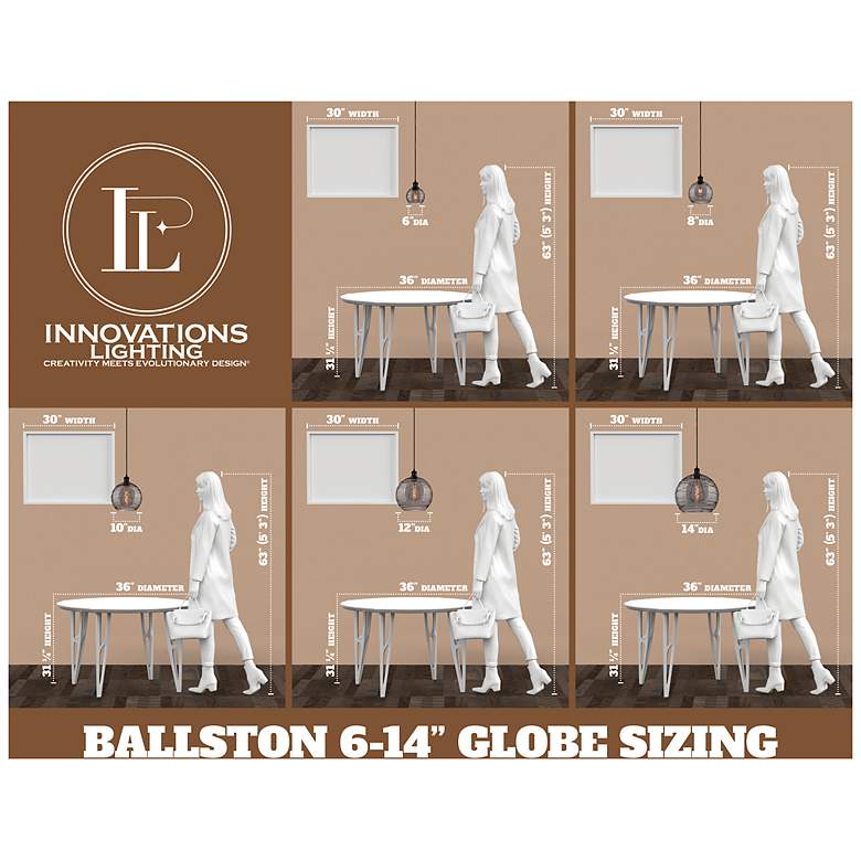 Image 5 Ballston Bristol Glass 8" Mini Pendant - Oil Rubbed Bronze - Clear Sha more views