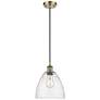 Ballston Bristol Glass 9" LED Mini Pendant - Antique Brass - Seedy Sha