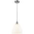 Ballston Bristol Glass 9" LED Mini Pendant - Polished Chrome - Matte W