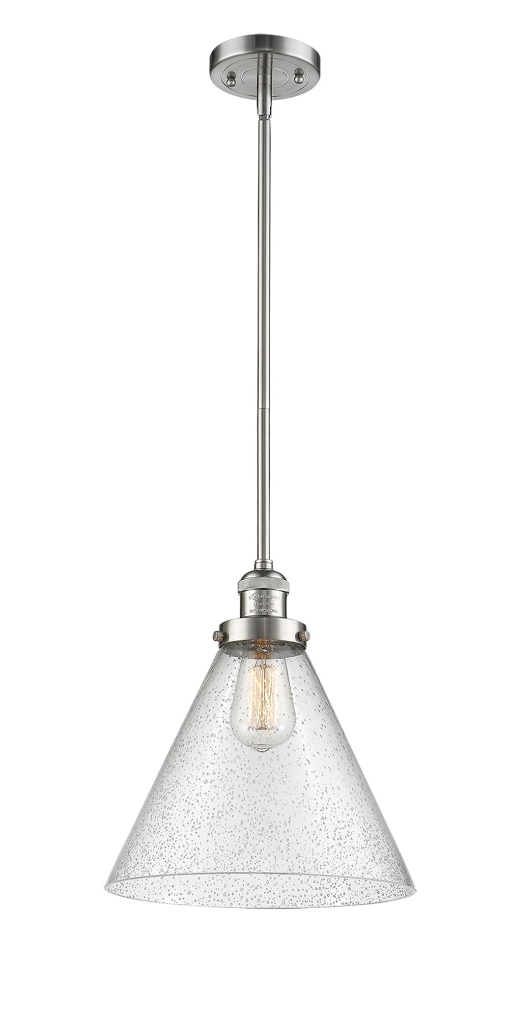 Image 5 Ballston Bristol Glass 9" LED Mini Pendant - Satin Nickel - Matte Whit more views