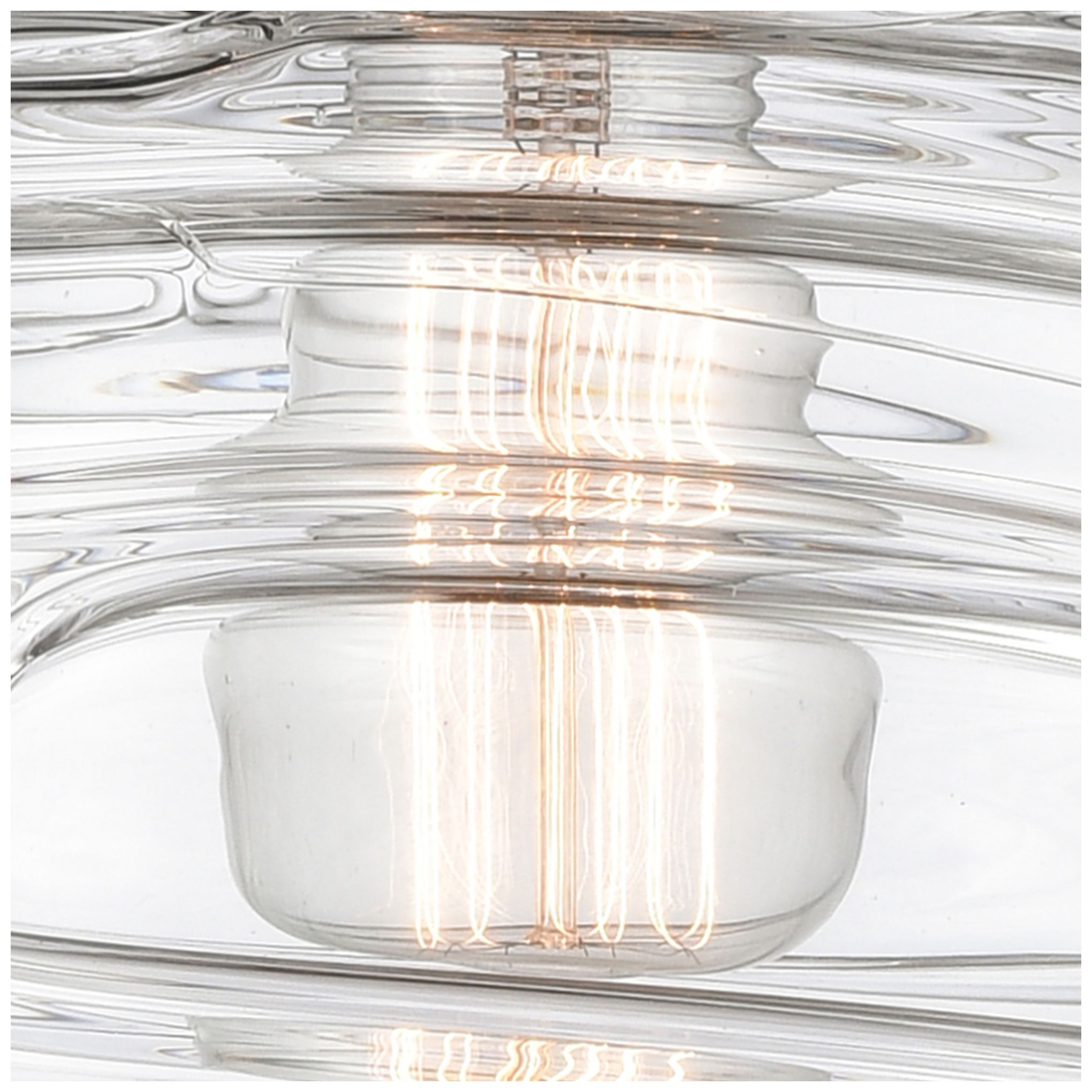 Image 3 Ballston Bristol Glass 9" Mini Pendant - Brushed Satin Nickel - Seedy  more views